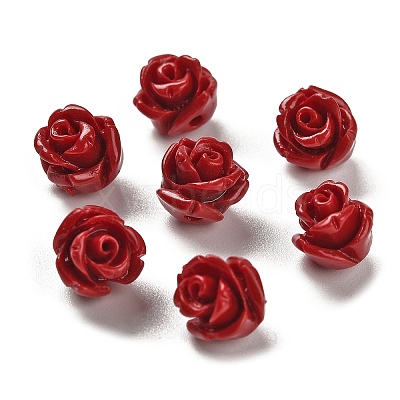 Synthetic Coral Carved Beads CORA-H003-01B-18-1