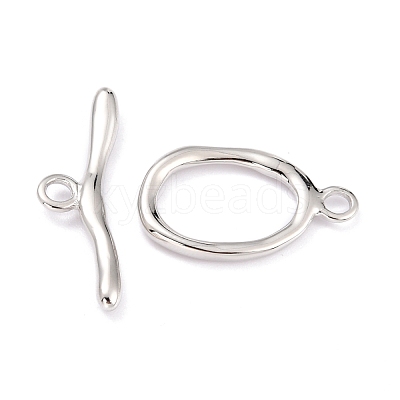 Rack Plating Brass Toggle Clasps X-KK-B036-06P-1