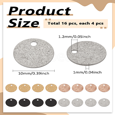 16Pcs 4 Colors 304 Stainless Steel Charms STAS-LP0004-30B-1
