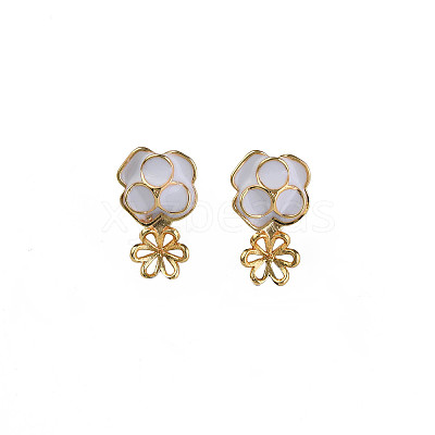 Brass Stud Earring Findings KK-N233-379-1