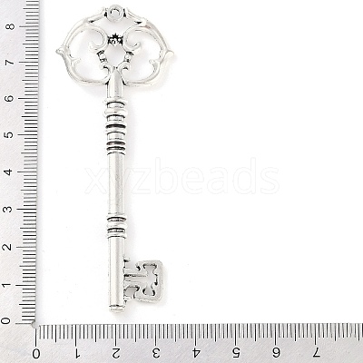 Tibetan Style Alloy Skeleton Key Big Pendants TIBEP-Q043-021-RS-1