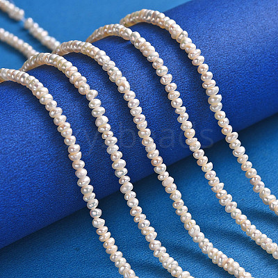 Natural Cultured Freshwater Pearl Beads Strands PEAR-L003-B-03-1