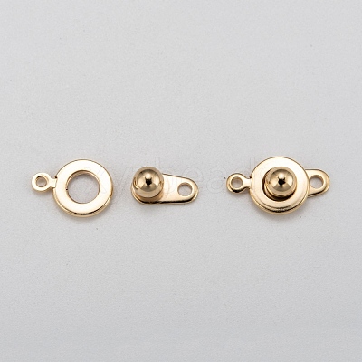 201 Stainless Steel Snap Clasps STAS-I137-06G-1