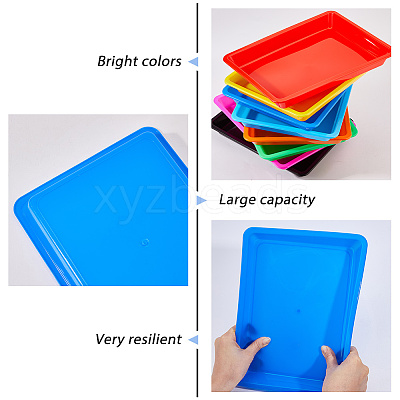32Pcs 8 Colors PP Plastic Palettes AJEW-DC0004-10-1
