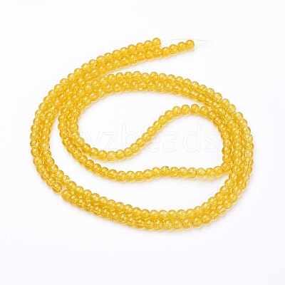 Crackle Glass Beads Strands X-CCG-Q001-4mm-10-1