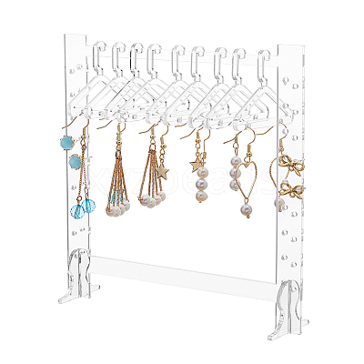 Transparent Acrylic Earring Hanging Display Stands EDIS-FH0001-05-1
