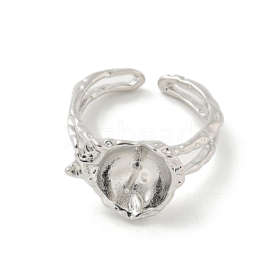Brass Cup Peg Open Cuff Ring Settings LS-KK-G518-10P-03-1