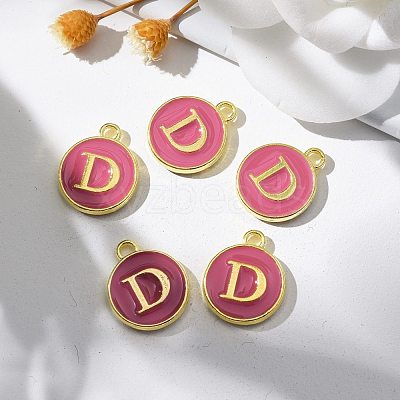 Golden Plated Alloy Enamel Charms X-ENAM-S118-08D-1