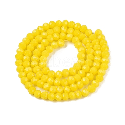 Opaque Solid Color Imitation Jade Glass Beads Strands EGLA-A044-P4mm-D04-1