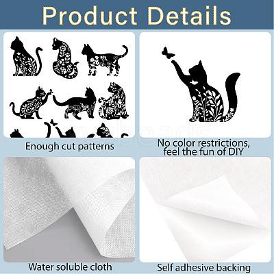 PVA Water-soluble Embroidery Aid Drawing Sketch DIY-WH0514-009-1