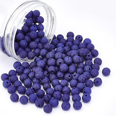 Natural Lava Rock Beads Strands G-NB0001-17-1
