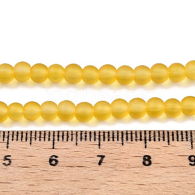 Baking Paint Transparent Glass Bead Strands GLAA-S031-4mm-11-1