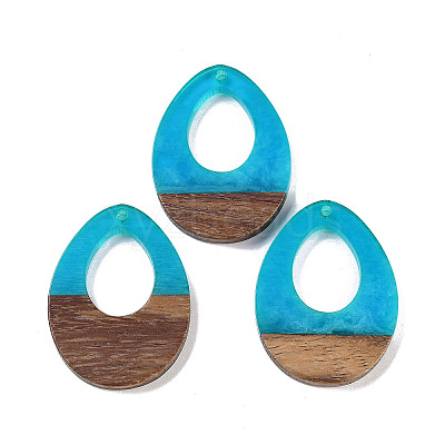 Resin & Wood Pendants WOOD-F015-17H-1