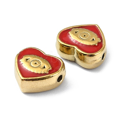 Ion Plating(IP) 304 Stainless Steel Enamel Beads STAS-Q318-11-1