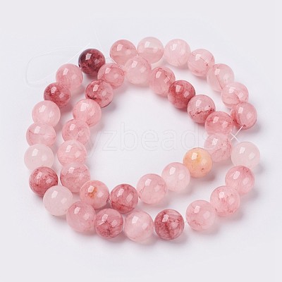 Natural Colorful Green Jade Beads Strands G-G757-02-8mm-1