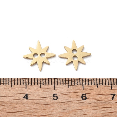 304 Stainless Steel Laser Cut Star Connector Charms STAS-M111-08G-1