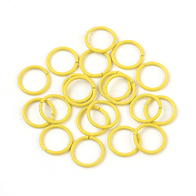 Spray Painted Iron Open Jump Rings X-IFIN-F149-B05-1