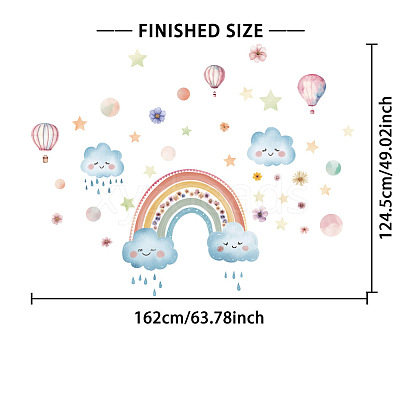 Translucent PVC Self Adhesive Wall Stickers STIC-WH0015-365-1