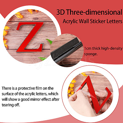Acrylic Mirror Wall Stickers Decal DIY-CN0001-13B-Z-1