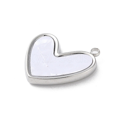 304 Stainless Steel with Synthetic Shell Pendants STAS-G338-02P-1