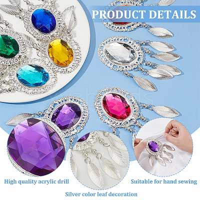 8Pcs 8 Colors Iron Big Pendants FIND-FG0003-31S-1