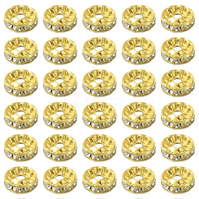 150Pcs 3 Styles Iron Rhinestone Spacer Beads RB-YW0001-13G-1