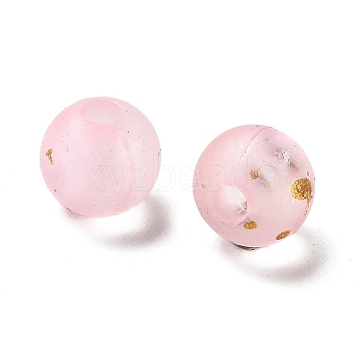 Frosted Transparent Acrylic Beads OACR-F013-12B-1