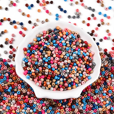 Baking Paint Glass Seed Beads SEED-N007-02G-1