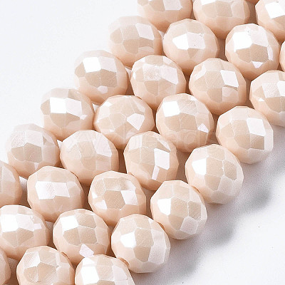 Electroplate Glass Beads Strands EGLA-A034-P1mm-A17-1