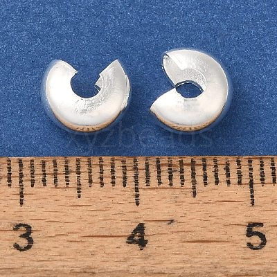 Brass Crimp Bead Cover KK-K383-07A-S-1