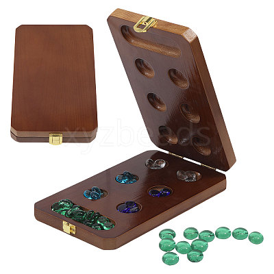 Wooden Chess Board Game Box DJEW-FG0006-82-1
