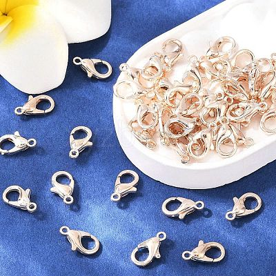 Zinc Alloy Lobster Claw Clasps E103-RG-1
