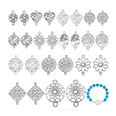 120Pcs 13 Styles Tibetan Style Alloy Links/Connectors Charm Sets TIBE-PH0002-49-1