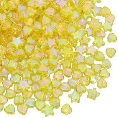 800Pcs 2 Styles Eco-Friendly Transparent Acrylic Beads TACR-SP0001-01E-1