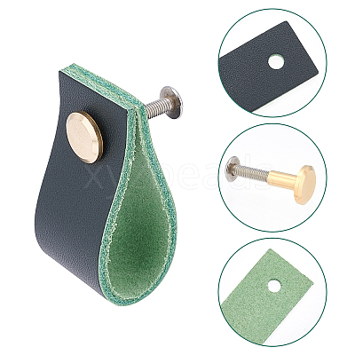 Rectangle Leather Drawer Handles AJEW-WH0251-71B-1