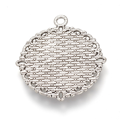 Tibetan Style Alloy Pendant Cabochon Settings LS-TIBE-T003-08AS-NR-1