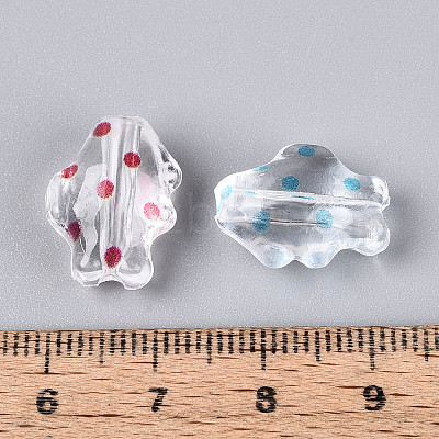 Printed Transparent Acrylic Beads TACR-T029-11M-1