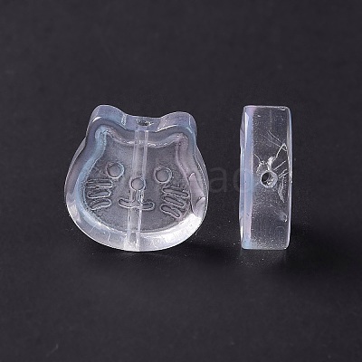Transparent Spray Painted Glass Beads GLAA-I050-13J-1