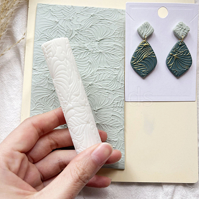 Plastic Polymer Clay Texture Roller for Making Earrings DIY-WH0622-471B-1