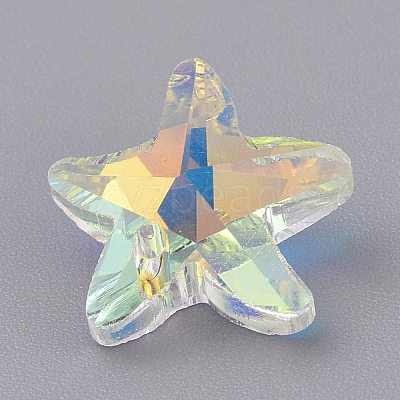 Faceted Glass Charms GLAA-H101-A-17-1