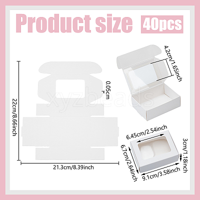 Foldable Creative Kraft Paper Mailer Boxes with Visible Window CON-WH0113-08A-03-1