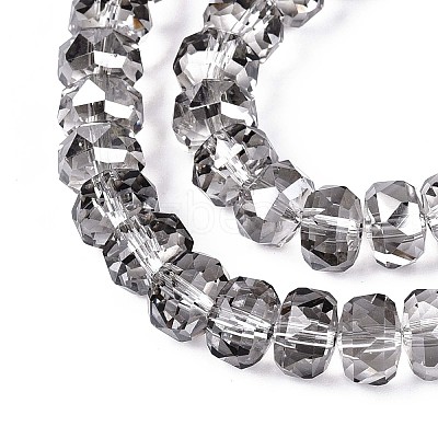 Electroplate Transparent Glass Beads Strands X-EGLA-N022-04A-D02-1