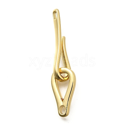Brass Hook and S-Hook Clasps KK-S508-25G-1