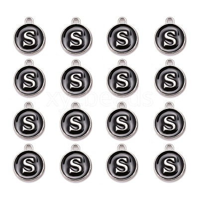 Platinum Plated Alloy Charms X-ENAM-S118-02S-P-1