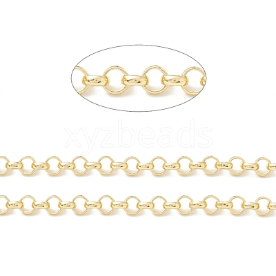 Rack Plating Brass Rolo Chains CHC-B021-02G-1