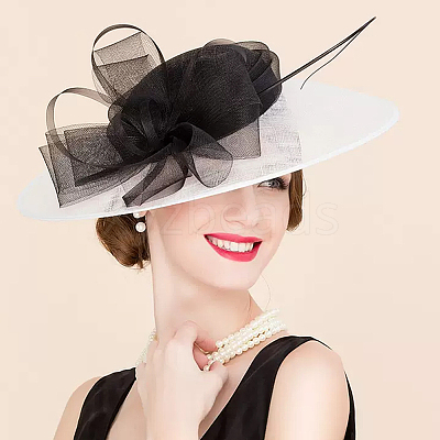 3Pcs 3 Colors Polyester Round Fascinator Hat Base for Millinery AJEW-FG0002-76-1
