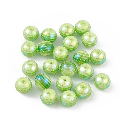 UV Plating Rainbow Iridescent Resin Beads RESI-I048-01D-1