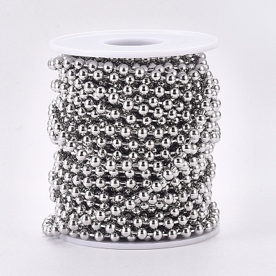 Tarnish Resistant 304 Stainless Steel Ball Chains CHS-A002B-4.0mm-1