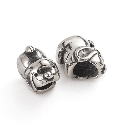304 Stainless Steel European Beads OPDL-G009-16AS-1