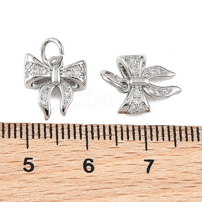 SHEGRACE Brass Micro Pave Clear Cubic Zirconia Charms XGRQ4N997-736P-1